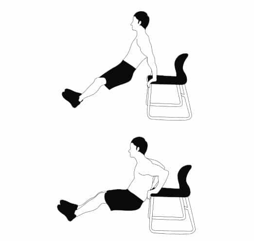 Fondos de tríceps en silla