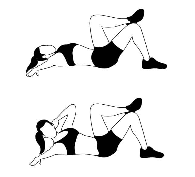 Crossbody crunches