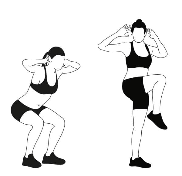 Squat to Core Twist W