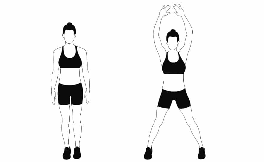 Échauffement Jumping Jacks