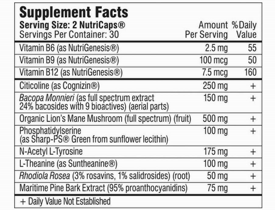 mind lab pro ingrediente